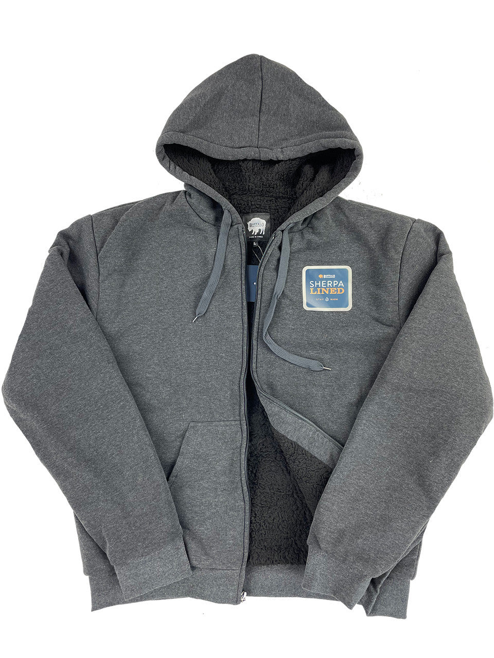 Buffalo men's sherpa lined hooded sweatshirt hotsell