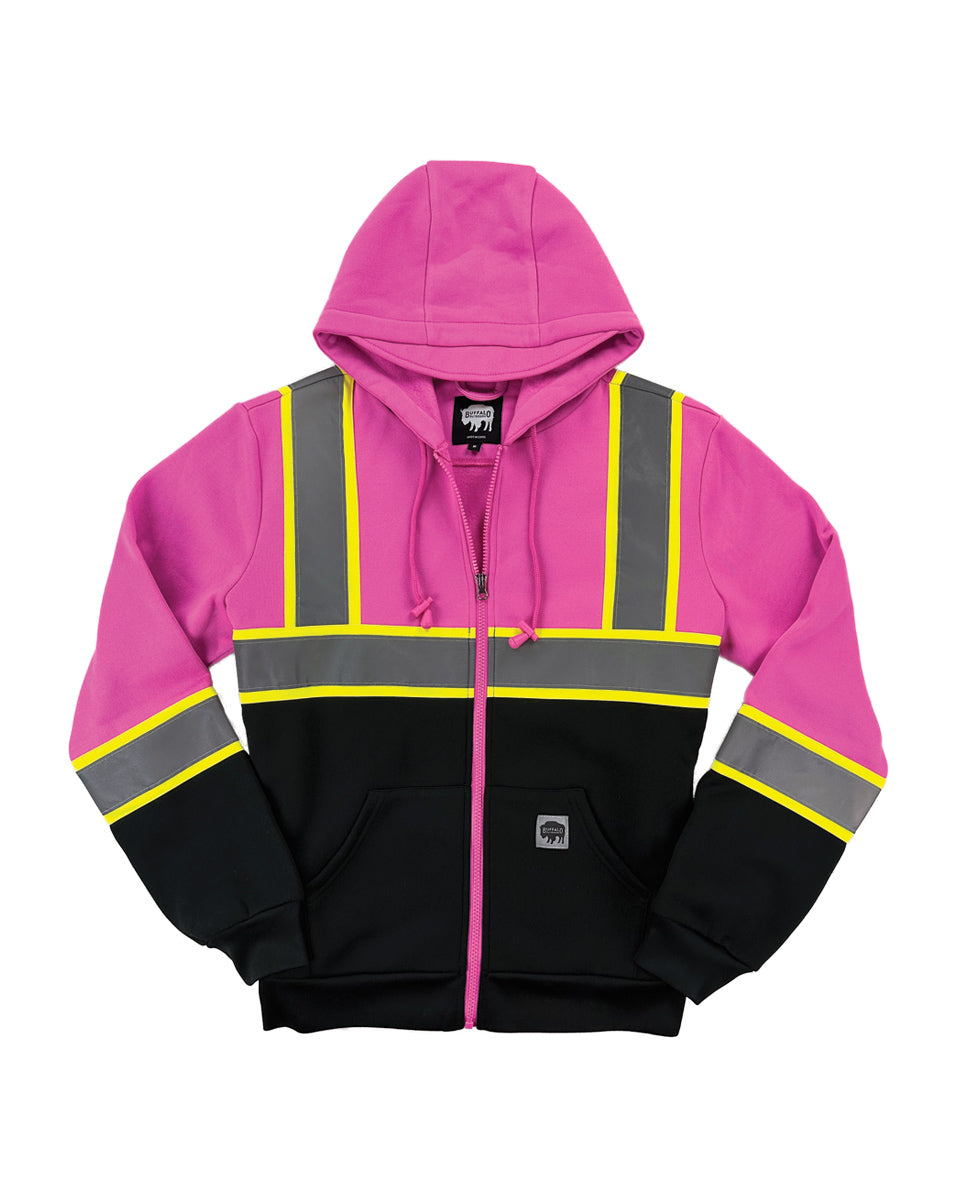 Buffalo Outdoors® Workwear Women's Hi Vis Safety Pink Hooded