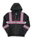 Buffalo Outdoors® Workwear Women's Black Reflective Safety Hooded Sweatshirt