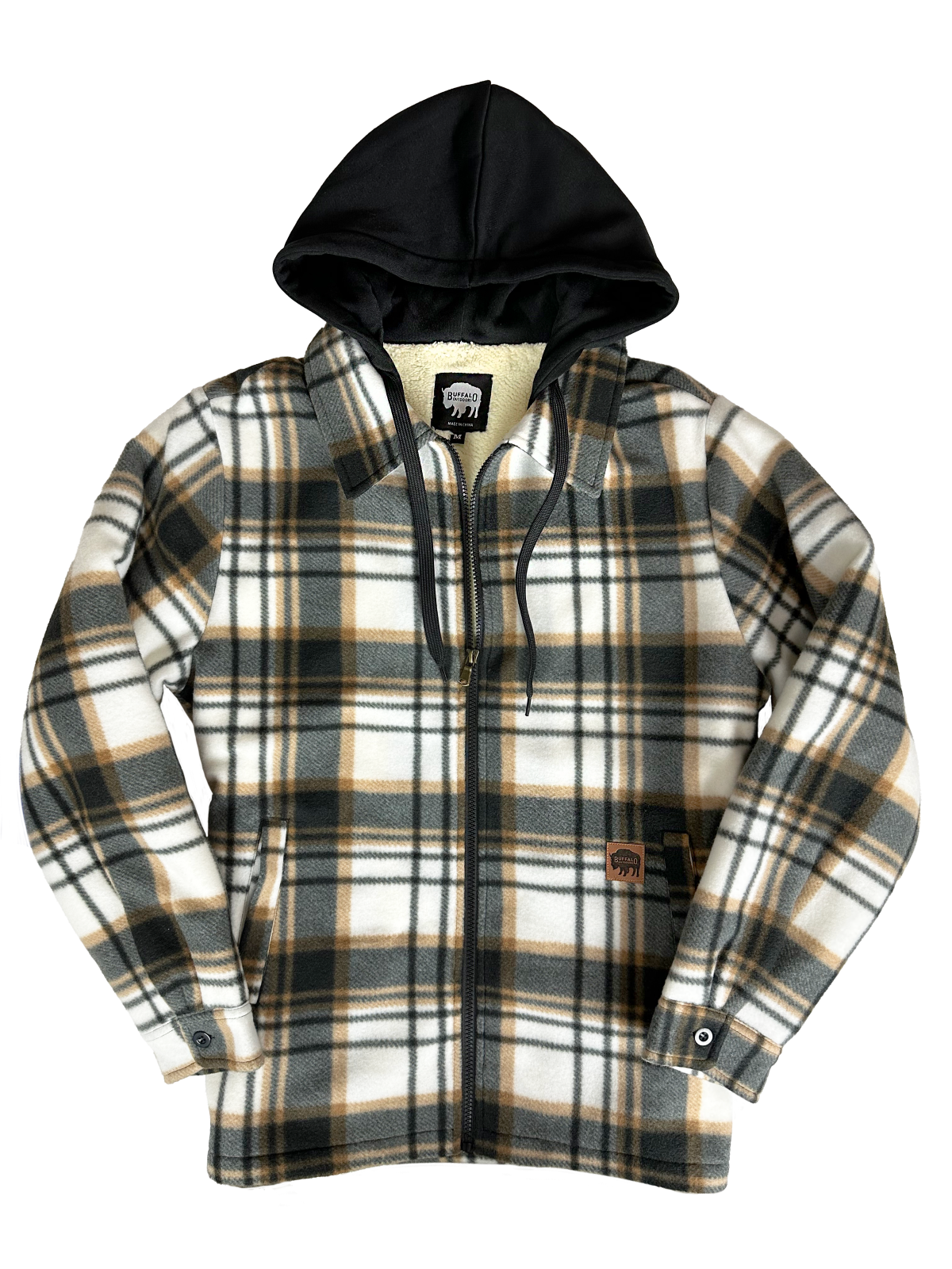 Fleece Jacket Buffalo Check Jacket Women's JW Anderson Uniqlo Buffalo Check Fleece Hoodie Jacket Women's Sz XL