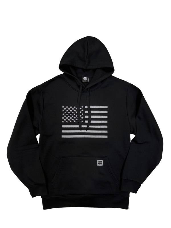 Buffalo Outdoors® Workwear Reflective American Flag Hooded Sweatshirt