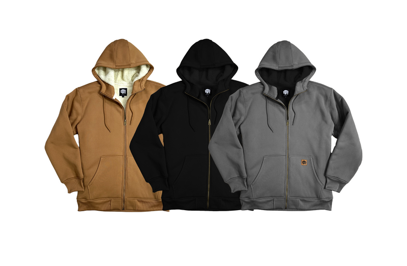 Buffalo Outdoors® Workwear Men's New Sherpa Lined Hooded Sweatshirt