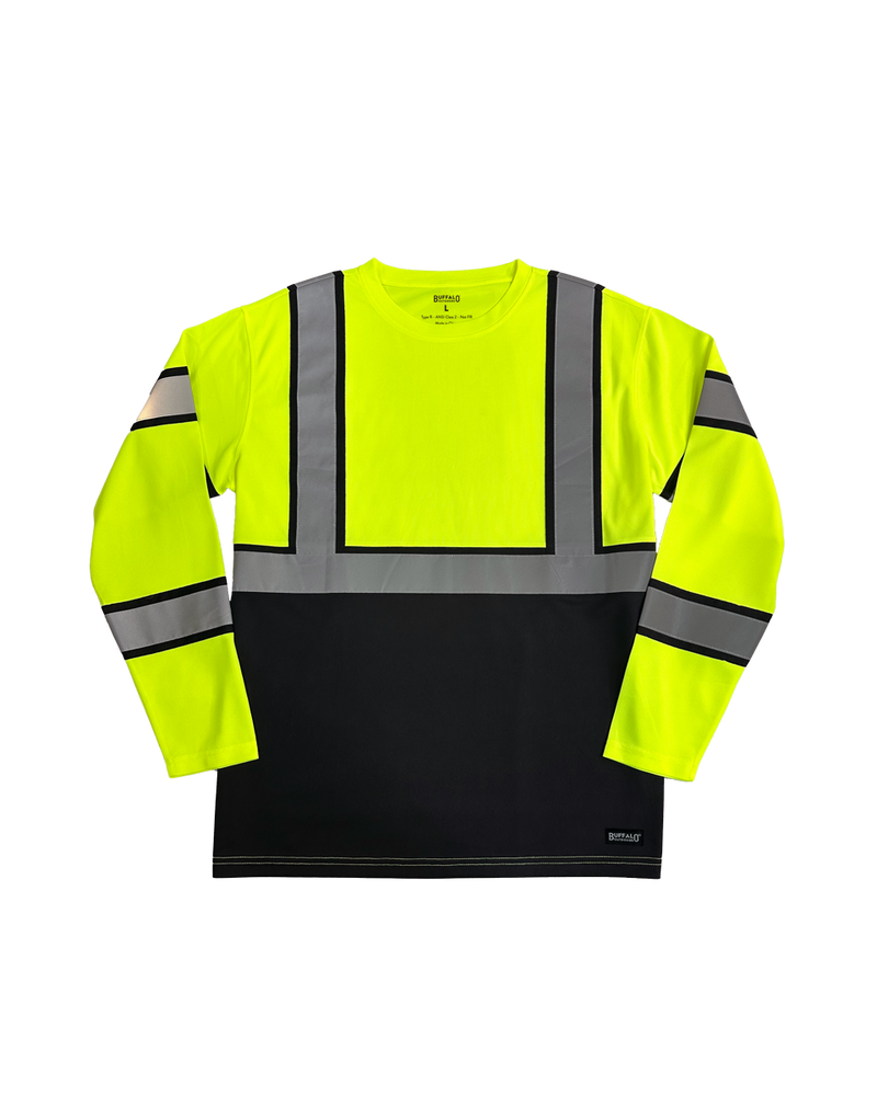 Buffalo Outdoors® Workwear Hi Vis Long Sleeve Reflective Safety T-Shirt