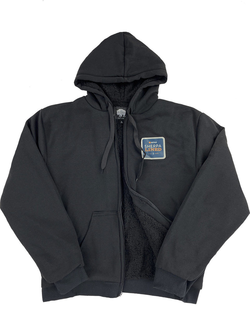 Buffalo Outdoors® Workwear Men's Sherpa Lined Hooded Sweatshirt