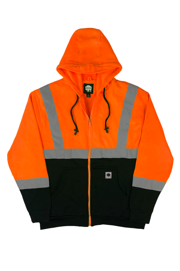 Buffalo Outdoors® Workwear Class 2 Hi Vis Reflective Safety Hoodie