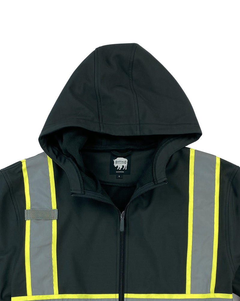 Buffalo Outdoors® Workwear Black Reflective Safety Softshell