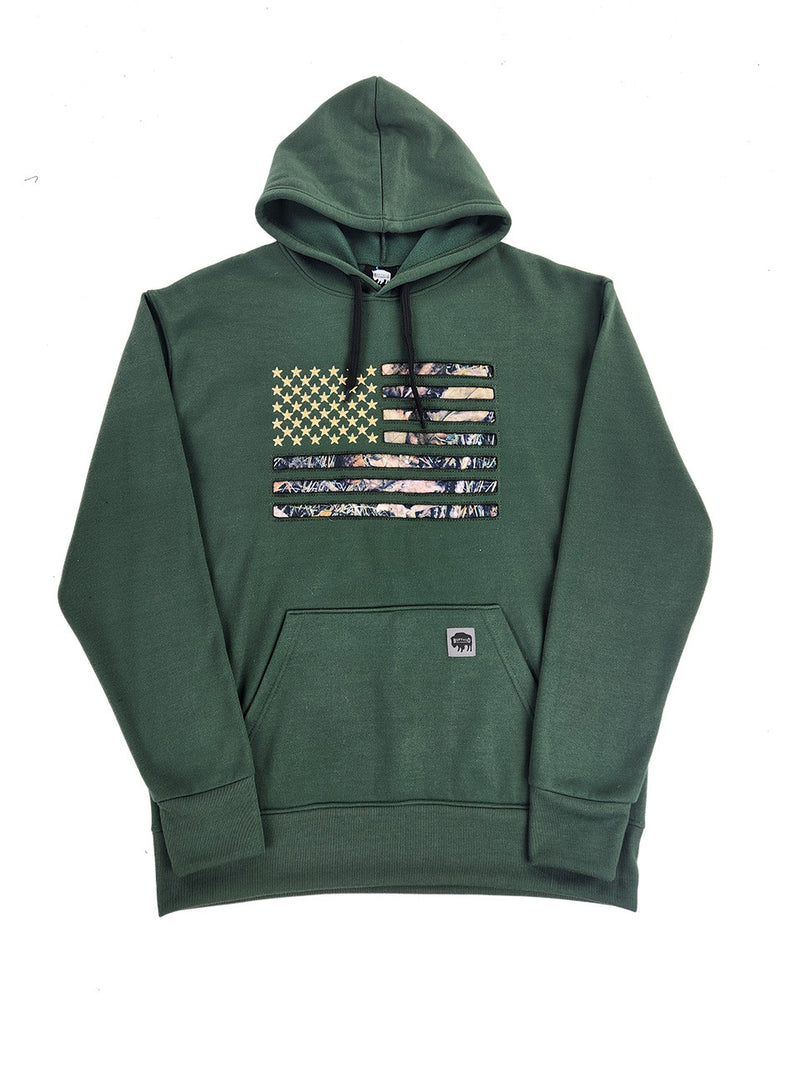 Buffalo Outdoors® Workwear American Flag Hooded Sweatshirt