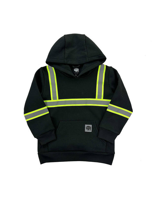 Buffalo Outdoors® Workwear Kid's Black Reflective Safety Hoodie