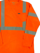 Buffalo Outdoors® Workwear Class 2 Reflective Hi Vis Safety Pocket Long Sleeve T-Shirt