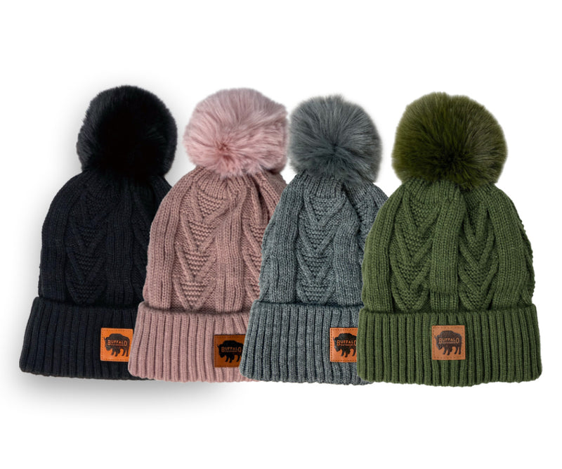 Buffalo Outdoors® Workwear Women's Knit Pom Hat