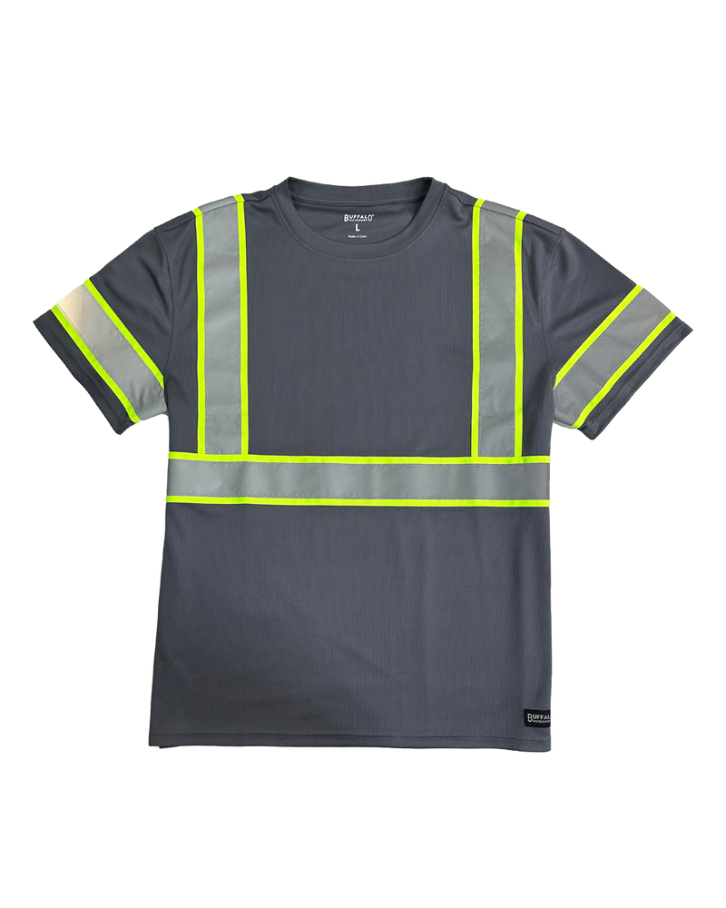 Buffalo Outdoors® Workwear Grey Short Sleeve Safety T-Shirt