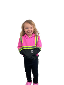 Buffalo Outdoors® Workwear Kid's Hi Vis Pink Reflective Safety Hoodie