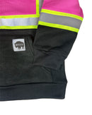Buffalo Outdoors® Workwear Kid's Hi Vis Pink Reflective Safety Hoodie