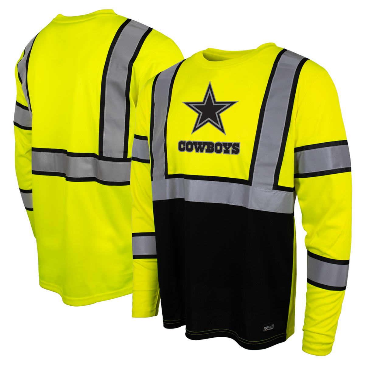 HINO ラグビーウェア 3XL Buffalo Outdoors X NFL Hi-Vis Long Sleeve Safety T-Shirt: NFC Teams