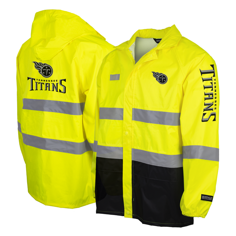 Buffalo Outdoors X NFL Hi Vis Safety Hooded Rainshell: AFC Teams