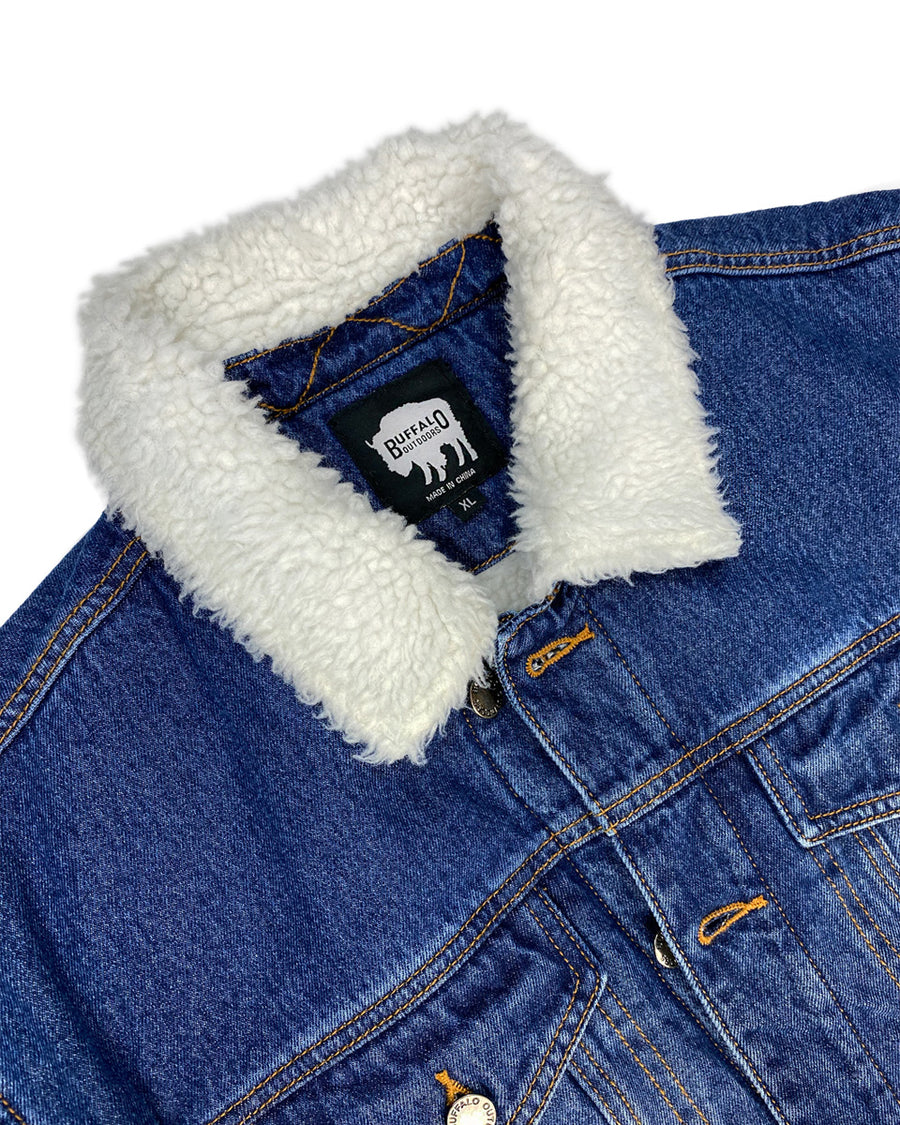 ★正規品★ 【 JEANS】 Sherpa Short Down Jacket Unisex denim sherpa jacket — Olympia Barber School
