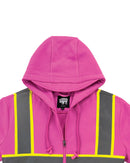 Buffalo Outdoors® Workwear Women's Hi Vis Safety Pink Hooded Sweatshirt