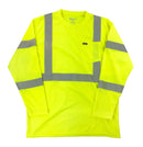 Buffalo Outdoors® Workwear Class 2 Reflective Hi Vis Safety Pocket Long Sleeve T-Shirt - Yellow
