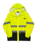 Buffalo Outdoors® Workwear Class 2 Hi Vis Safety Hooded Rain Shell