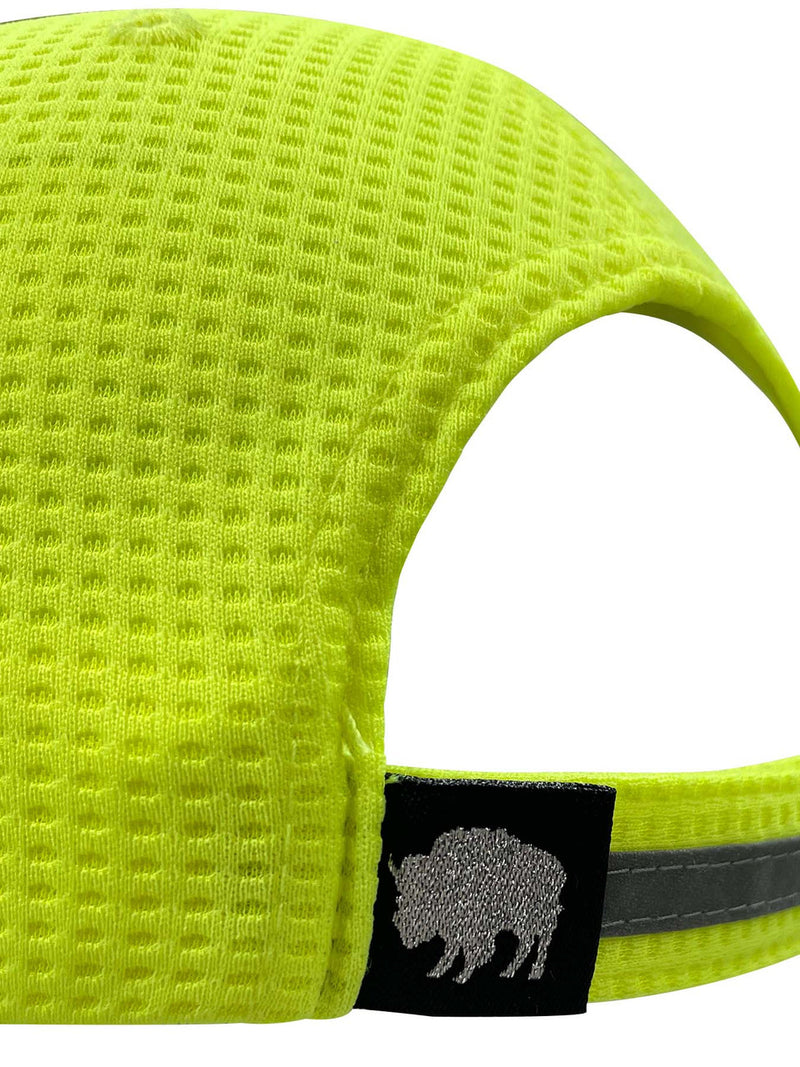 Cappello Camionista Hi-vis Buffalo Outdoors Giallo, Rifrangente, Abbigliamento Da Lavoro