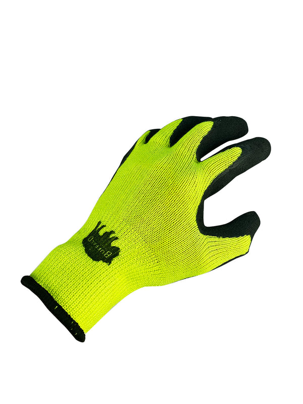 Buffalo Outdoors® Workwear Hi Vis Latex Coated Knit Gloves